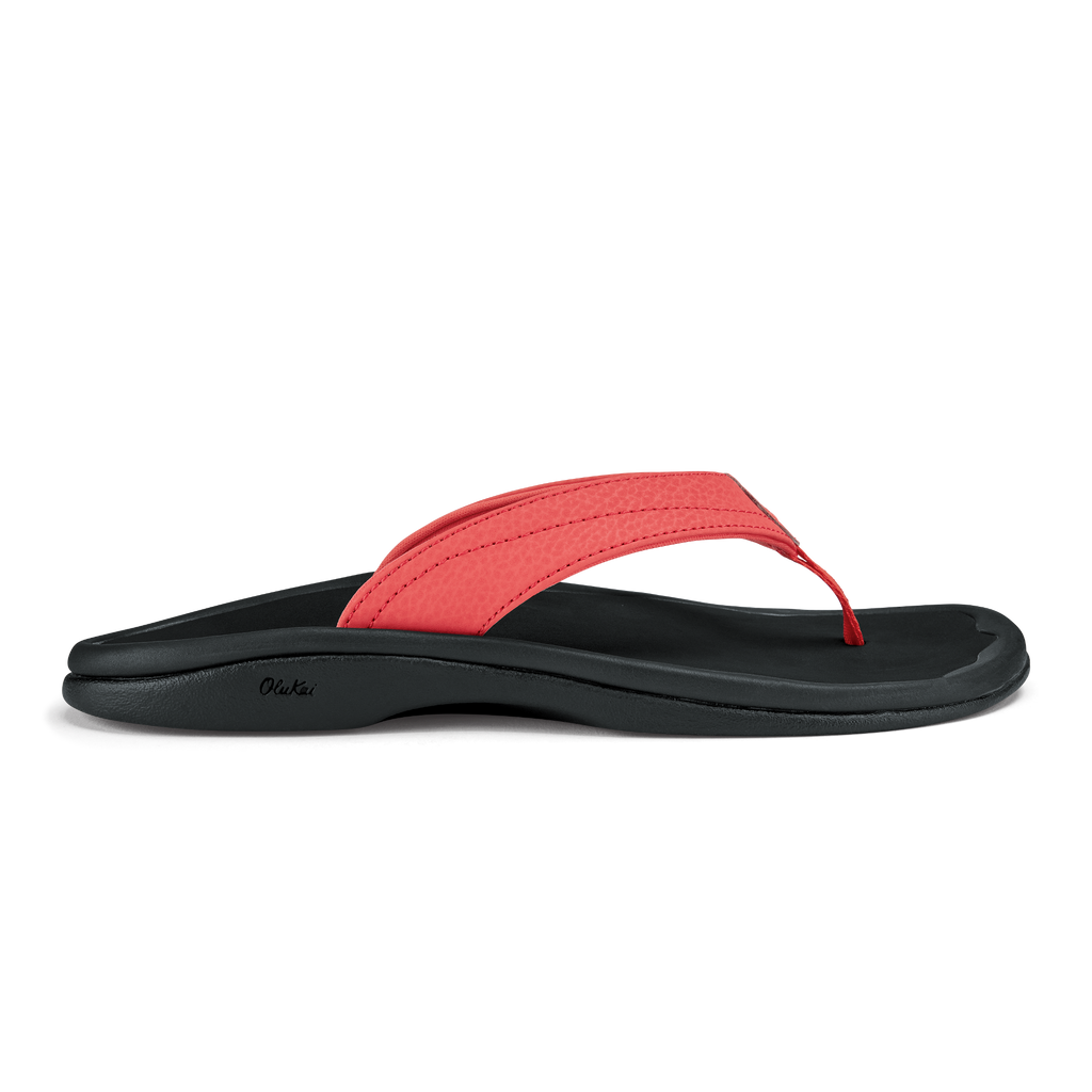 Olukai Women's Ohana Sandal Footwear Olukai Hot Coral/Black 6
