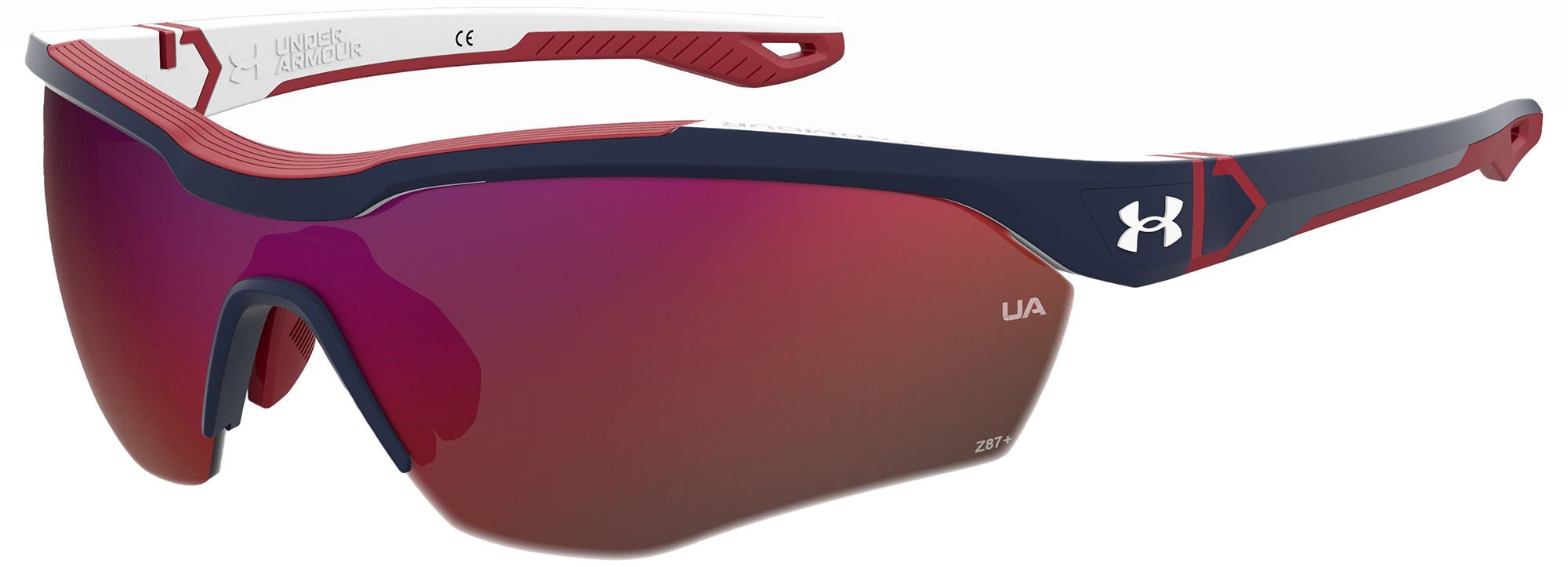 Under Armour Yard Pro Sunglasses Accessories Under Armour White/Midnight Navy/White Red/Multilayer Infared Mirror
