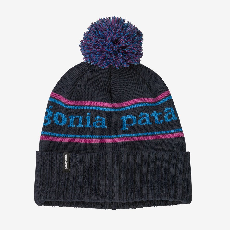 Patagonia Powder Town Beanie Accessories Patagonia Park Stripe: Pitch Blue-PKPI