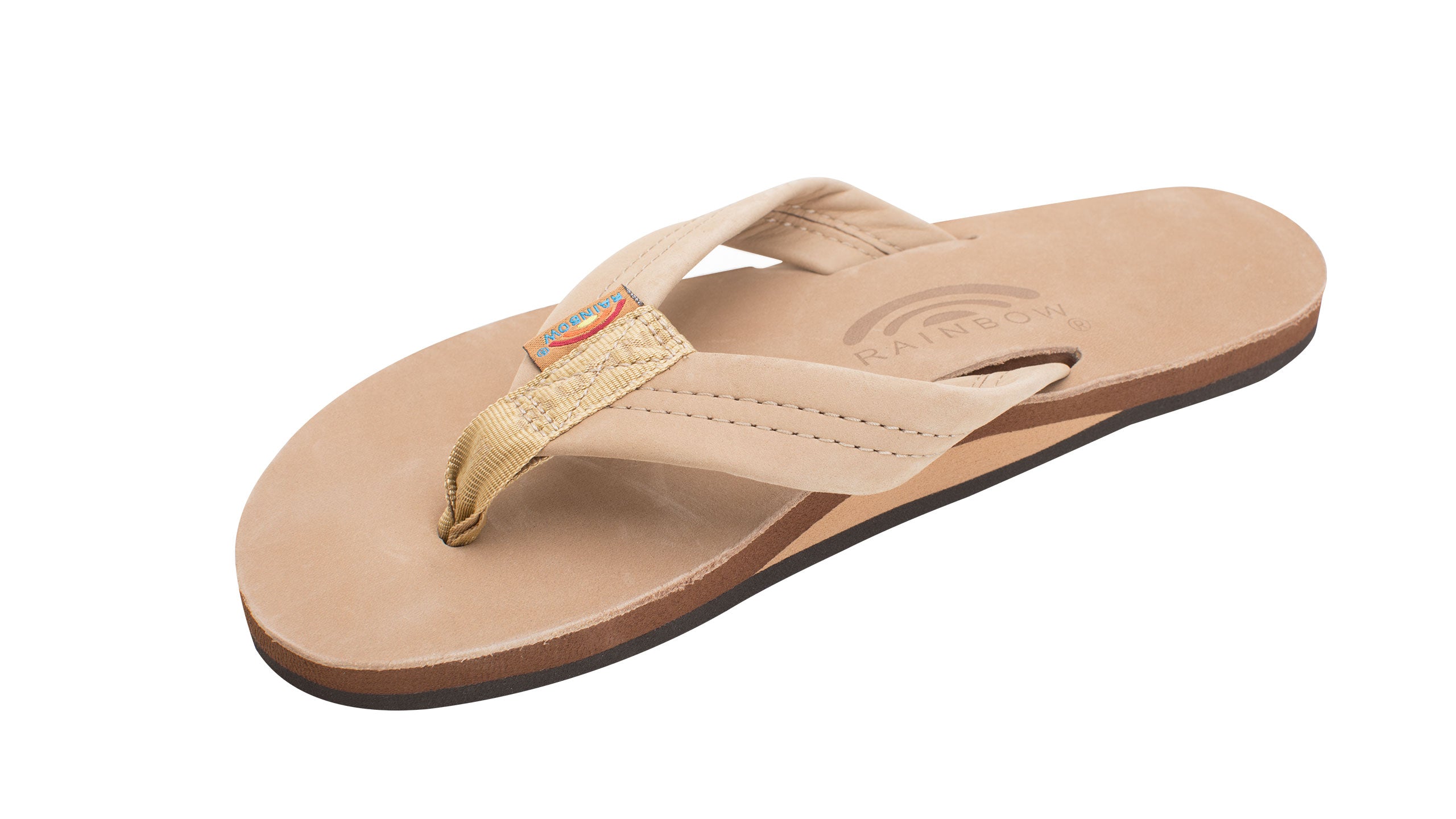 Rainbow Womens Single Layer Thick Strap Sandal Footwear Rainbow Sandals Sierra Brown Small 5.5-6.5