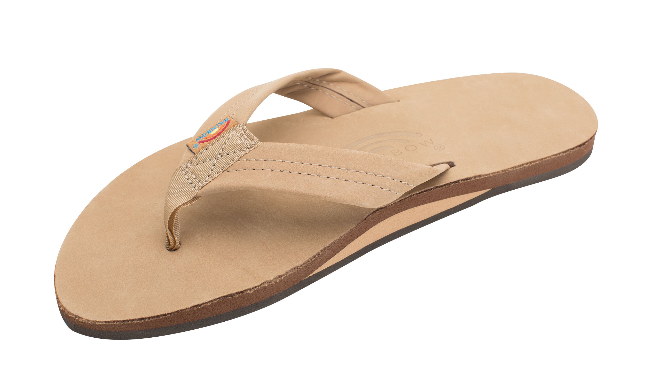 Rainbow Mens Single Layer Thick Strap Sandal Footwear Rainbow Sandals Sierra Brown Small 7.5-8.5