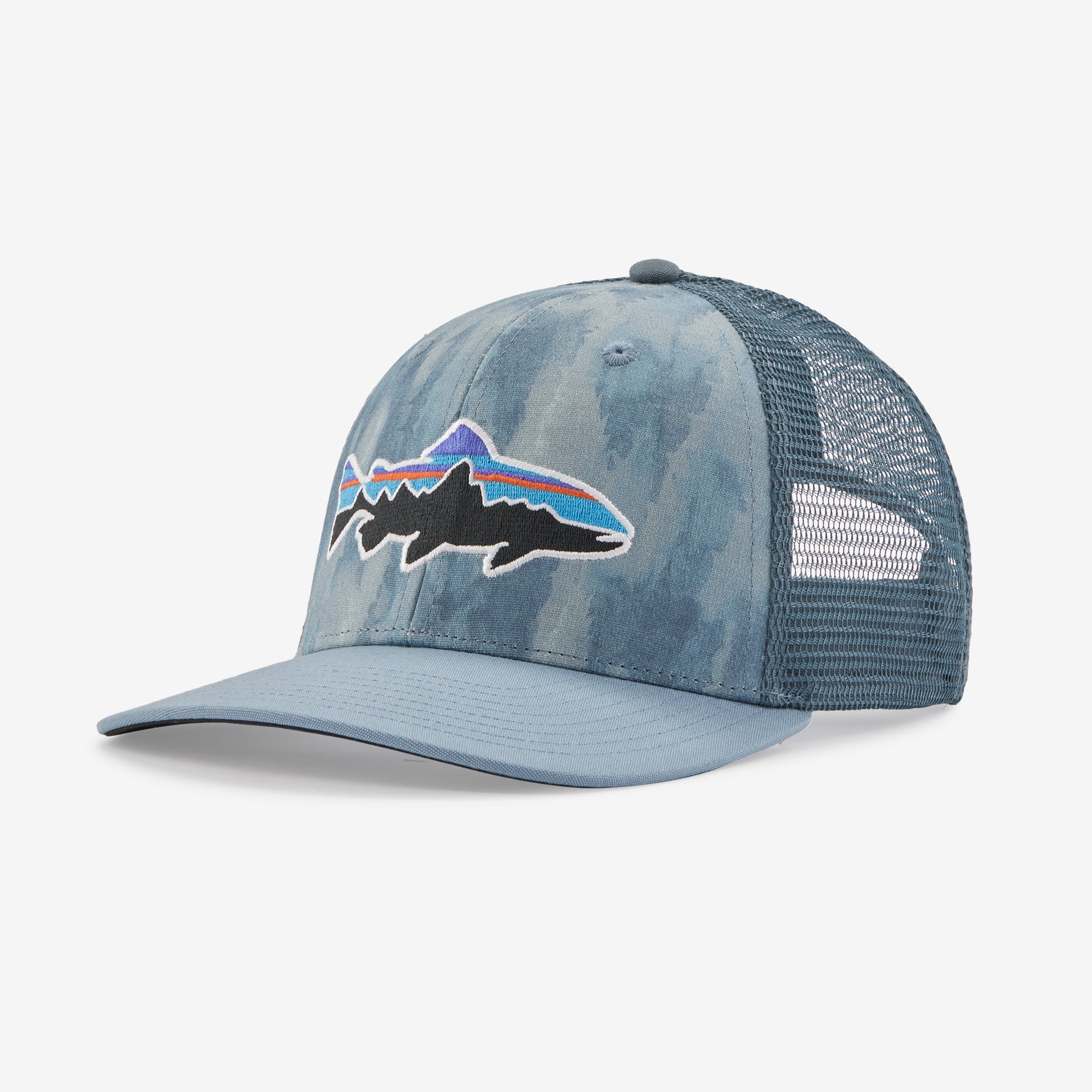 Patagonia Fitz Roy Trout Trucker Hat Accessories Patagonia Agave Small: Light Plume Grey-ASLP