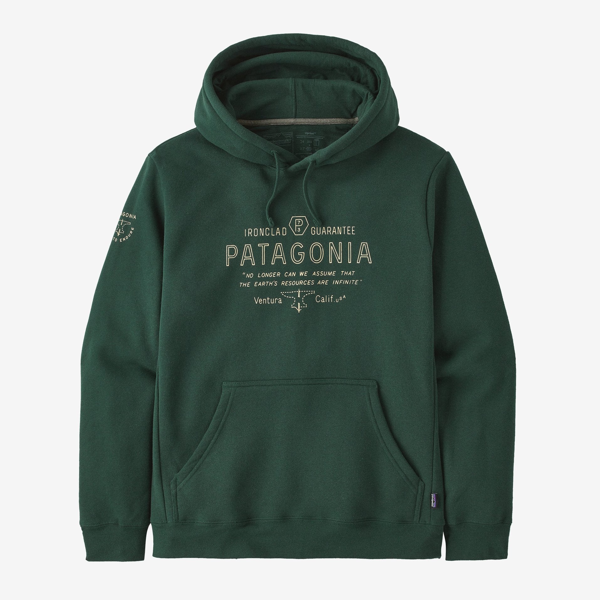 Patagonia Mens Forge Mark Uprisal Hoody Apparel Patagonia Small Pinyon Green
