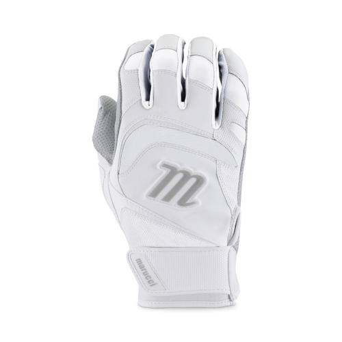 Marucci Men's Signature Batting Gloves Equipment MARUCCI White Small 