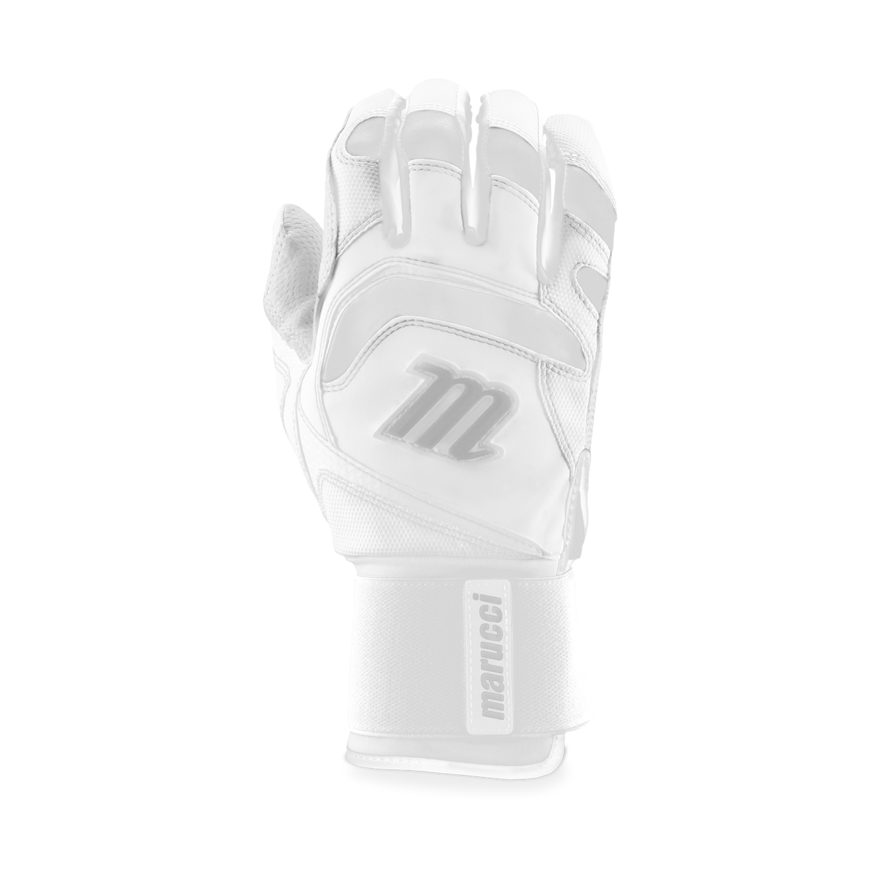 Marucci Men's Signature Full Wrap Batting Gloves Equipment MARUCCI White Small