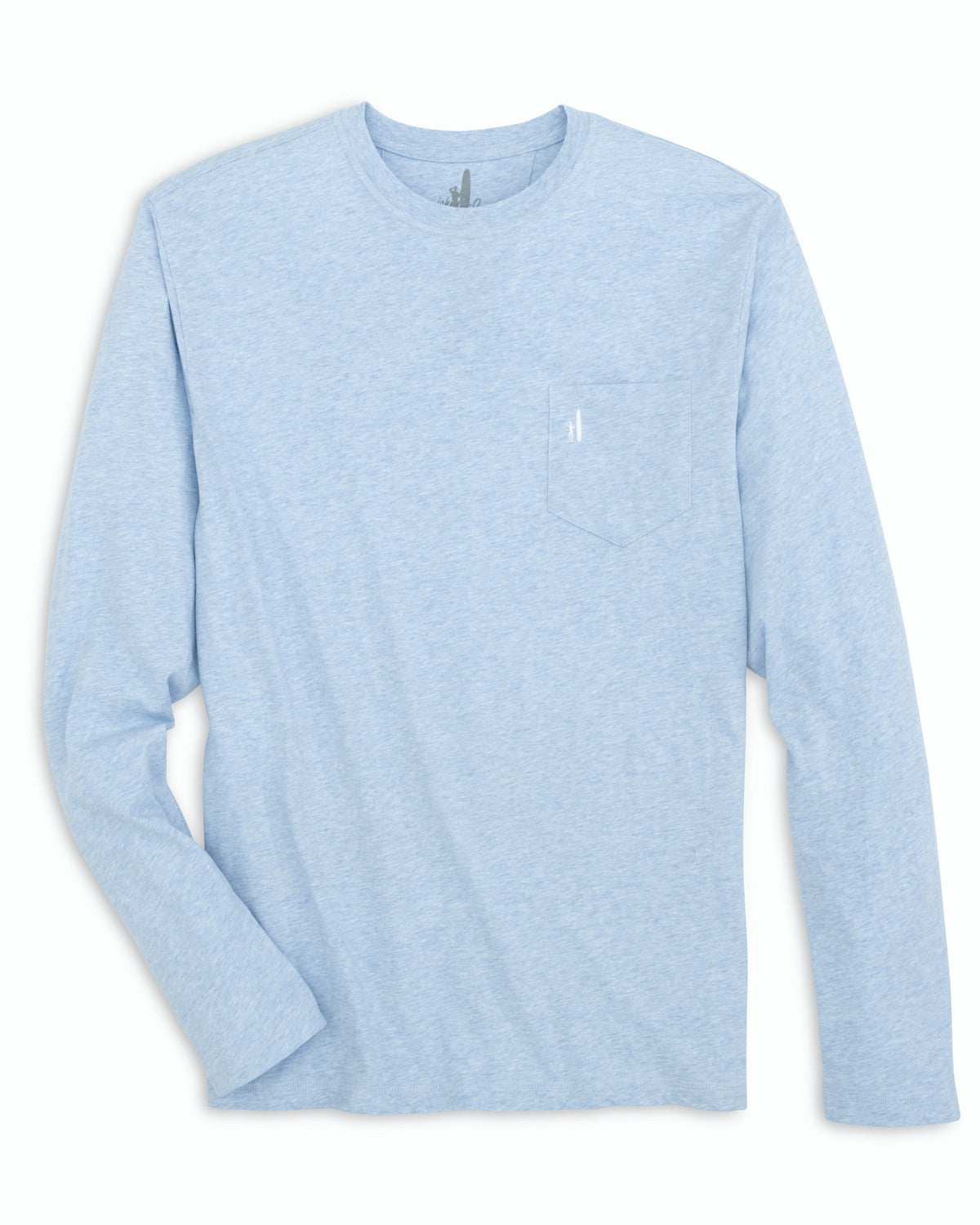 Johnnie-O Men's Heathered Brennan Long Sleeve Tee Apparel Johnnie-O Gulf Blue Small 