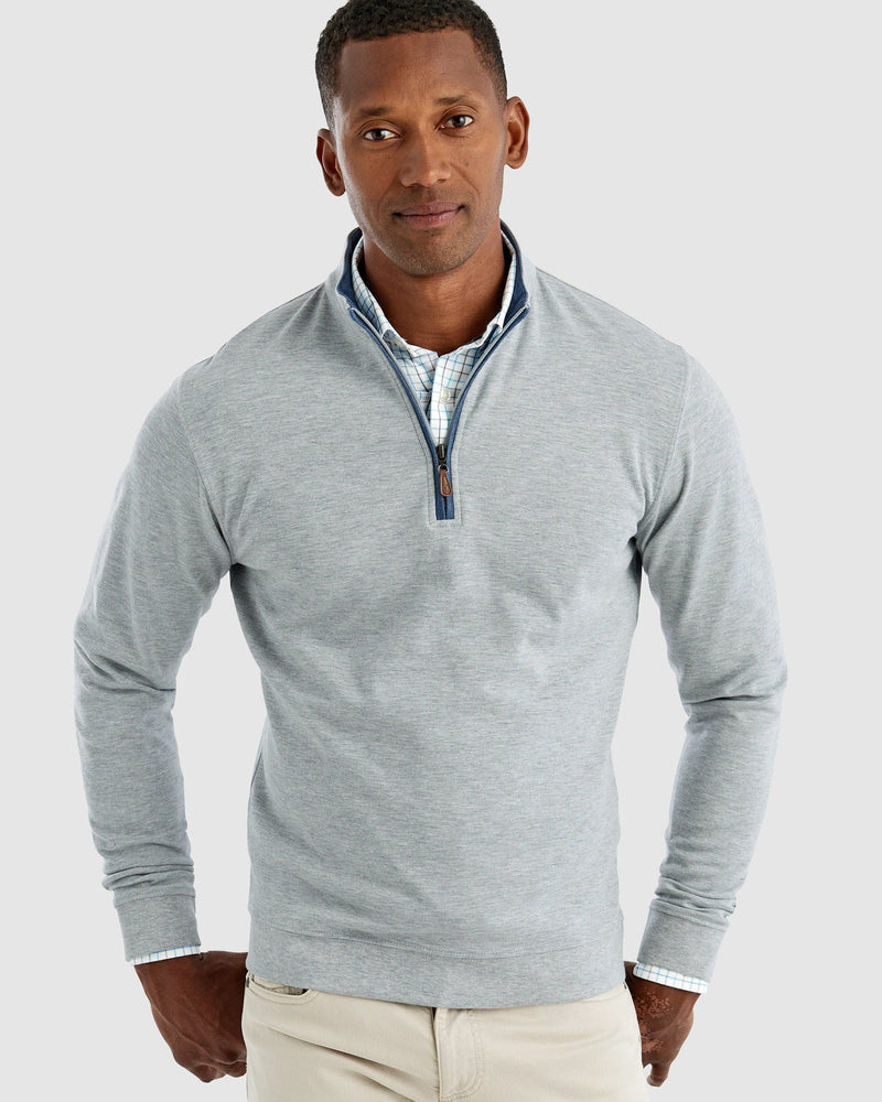 Johnnie-O Men's Sully 1/4 Zip Pullover Apparel Johnnie-O Light Gray Medium 