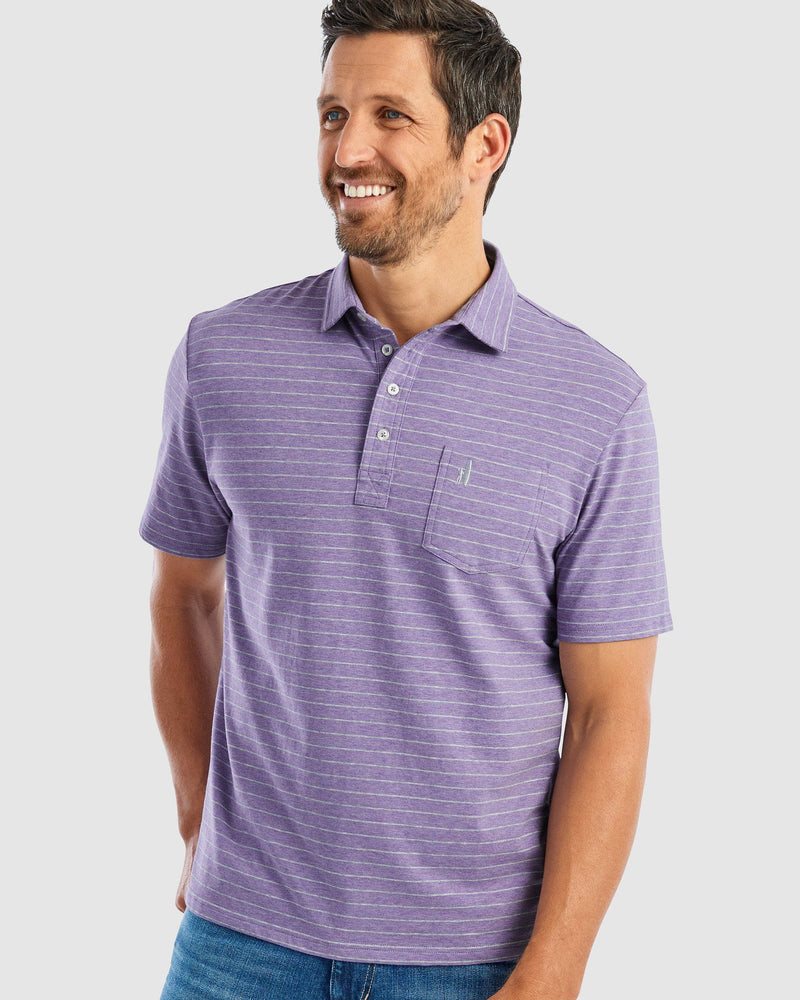 Johnnie O Mens Neese Polo Apparel Johnnie-O Periwinkle Small