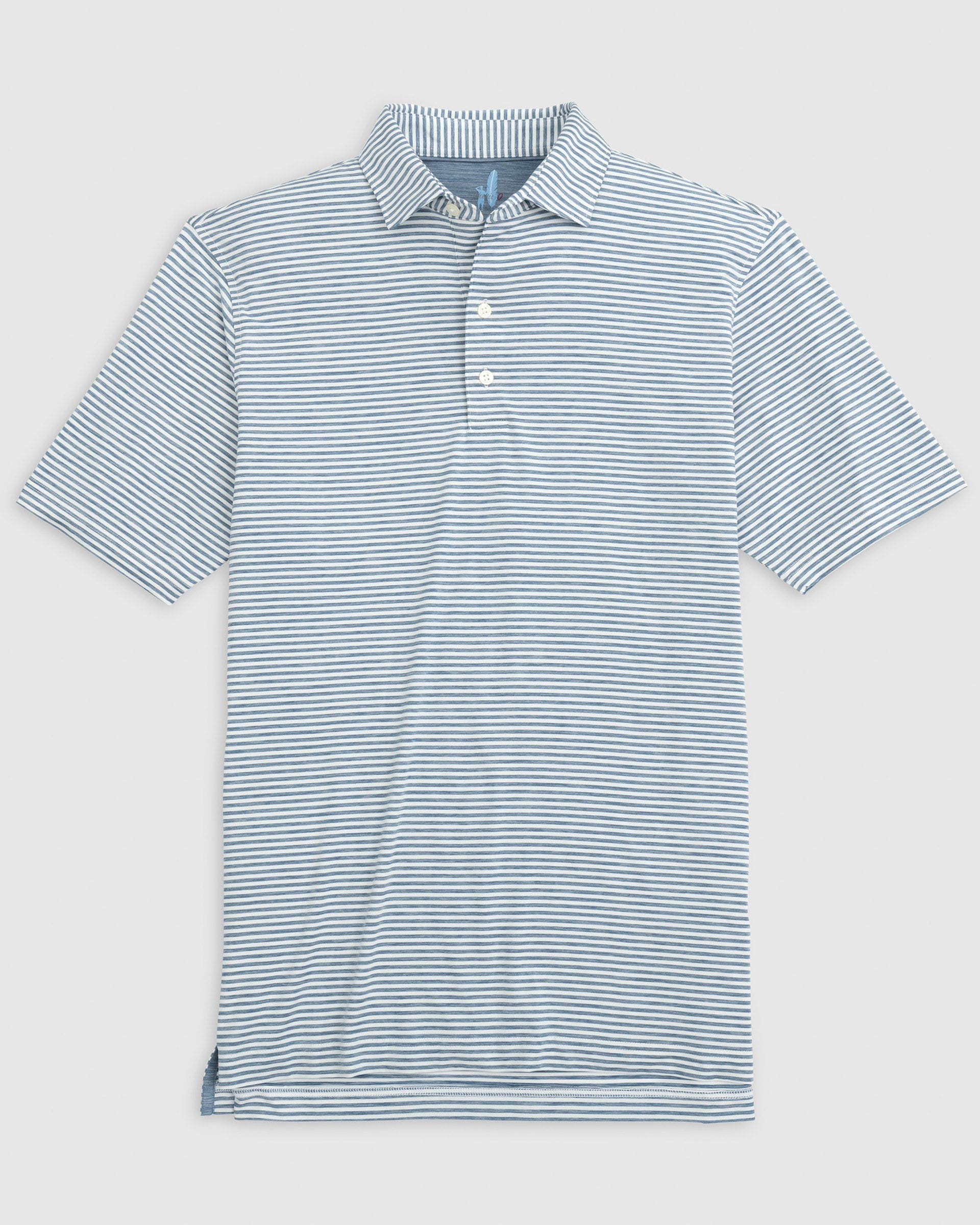 Seymour Featherweight Striped Polo Apparel Johnnie-O Lake Small