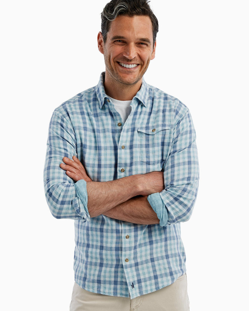 Johnnie-O Men's Jordy Surflannel Shirt Apparel Johnnie-O Spearmint Small
