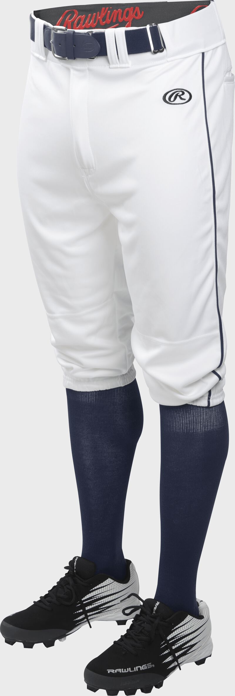 Rawlings Men's Launch Piped Knicker Pant Apparel Rawlings/Easton White/Navy Small