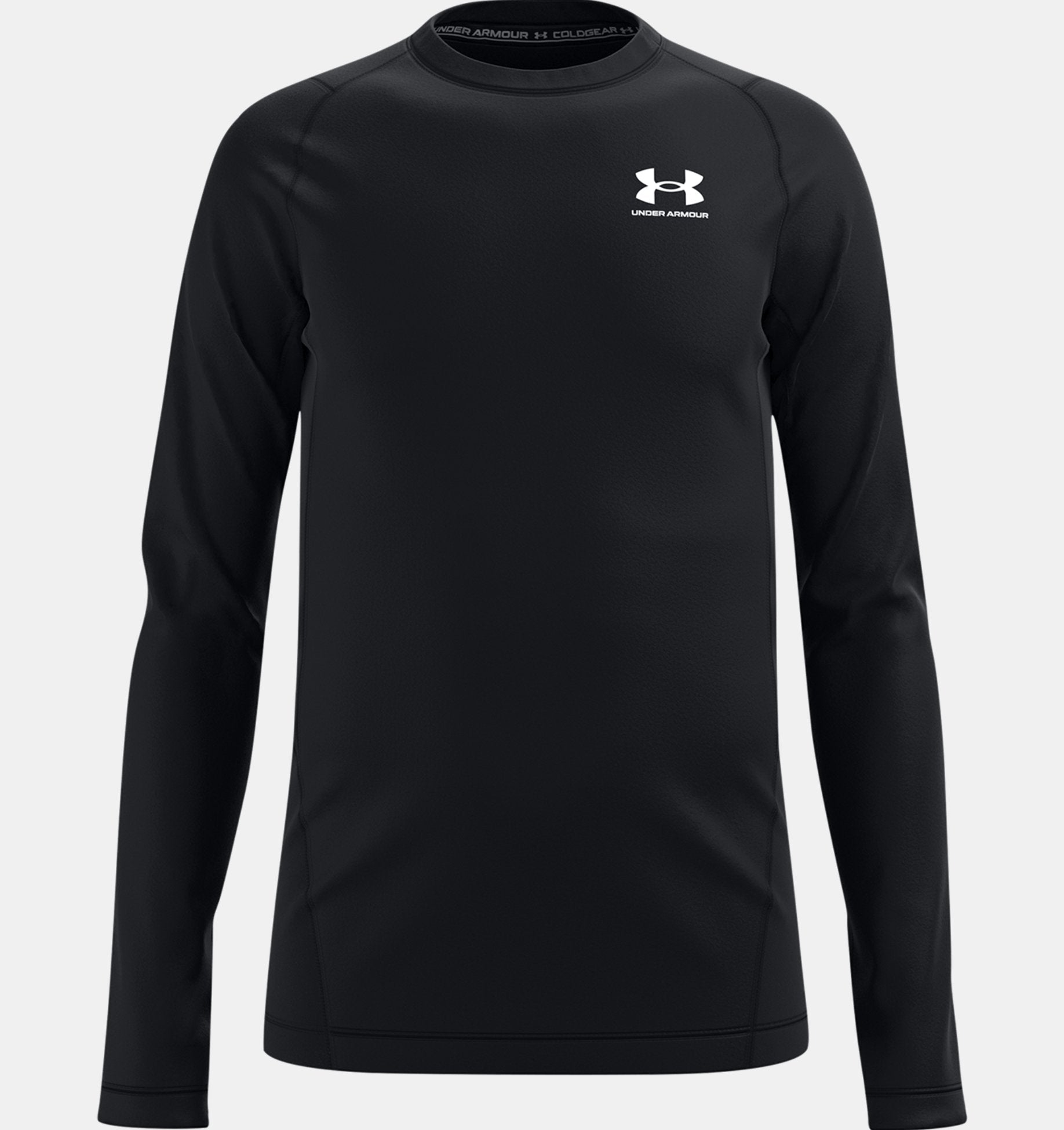 Under Armour Boys' ColdGear Armour Long Sleeve Apparel Under Armour Black/White-001 Youth XSmall