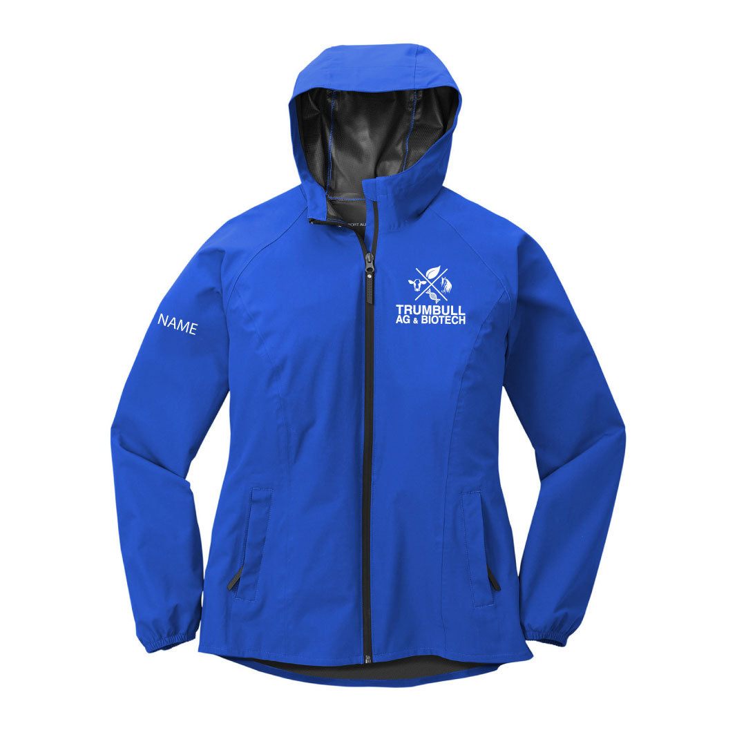 Trumbull Ag and Biotech Rain Jacket Logowear Trumbull Ag & Biotech Black Mens S