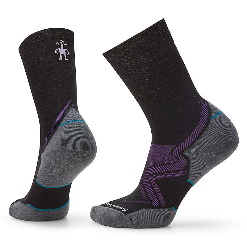 Smartwool Womens Run Cold Weather Targeted Cushion Crew Socks Apparel Smartwool Black-001 Small