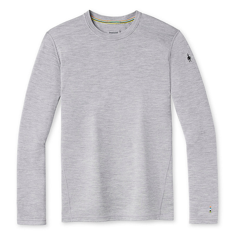 Smartwool Men's Classic Thermal Merino Base Layer Crew Apparel Smartwool Light Gray Heather-545 Small