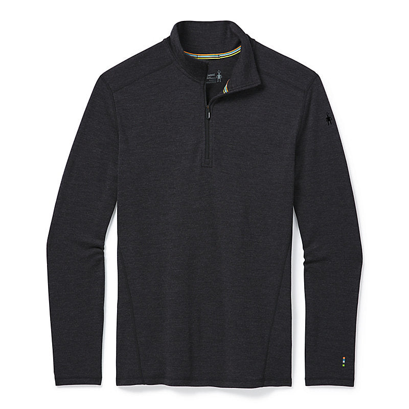 Smartwool Men's Classic Thermal Merino Base Layer 1/4 Zip Apparel Smartwool Charcoal Heather-010 Small