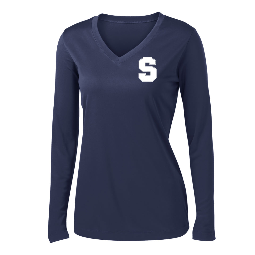 Staples Faculty Performance Long Sleeve Logowear Staples Faculty Ladies XS Navy