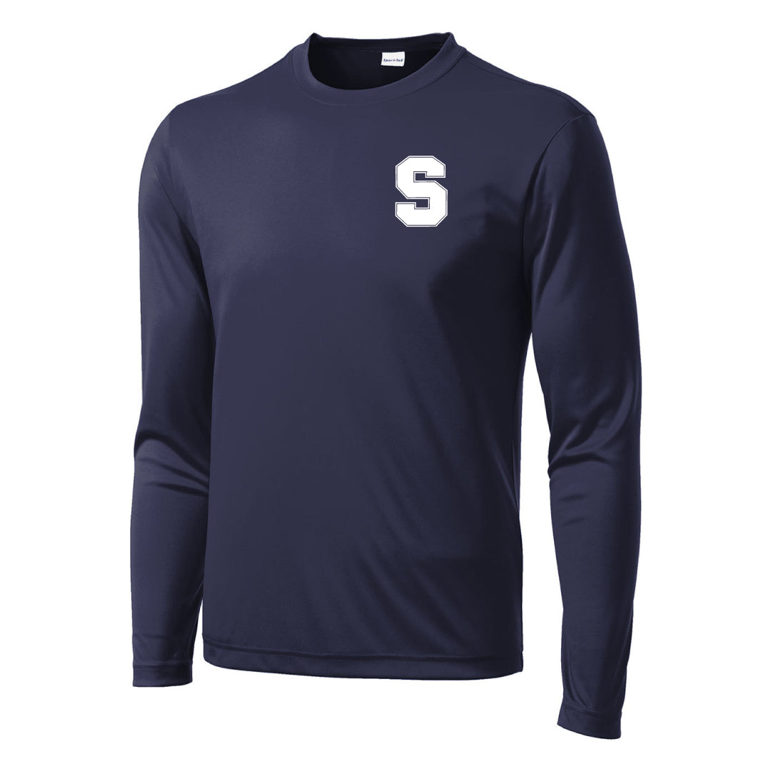 Staples Faculty Performance Long Sleeve Logowear Staples Faculty Mens S Navy