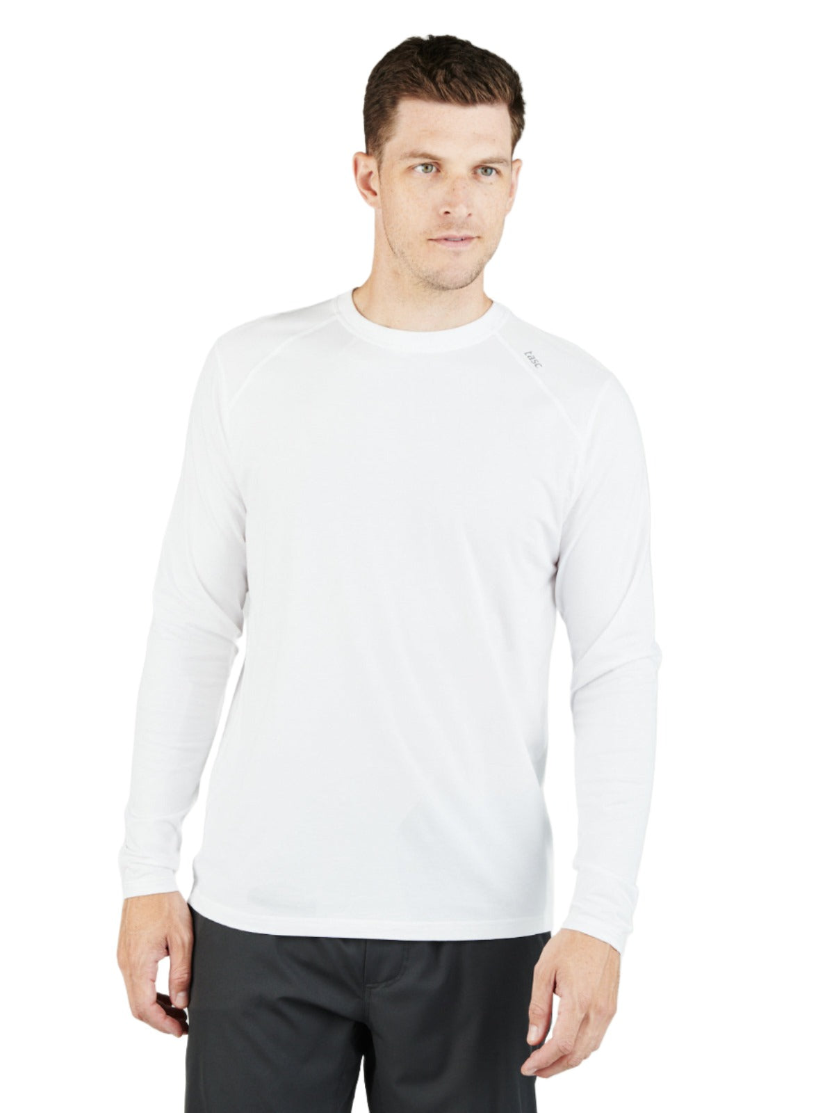 Tasc Men's Carrollton Long Sleeve Fitness T-Shirt Apparel Tasc White-100 Small 