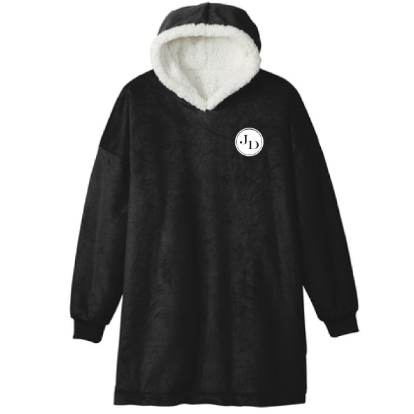 The Spot Dance Overiszed Poncho Blanket Logowear The Spot Just Dance Black