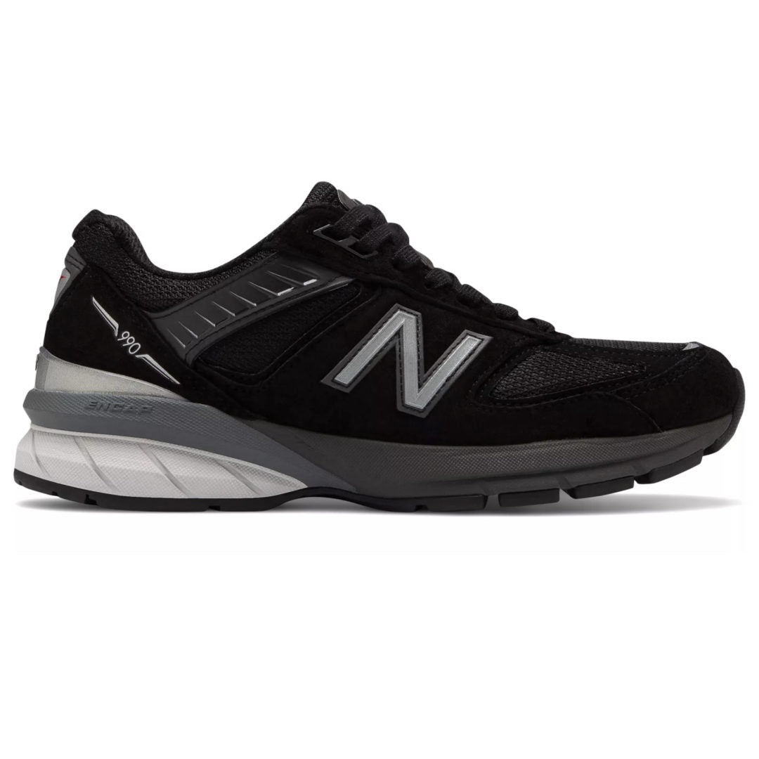 New Balance Men's 990 v5 Footwear New Balance 8 Black/Silver-BK Medium-D