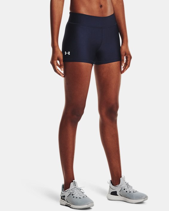 Under Armour Women's Heatgear Armour Mid-Rise Shorty Apparel Under Armour Midnight Navy/White-410 XSmall 