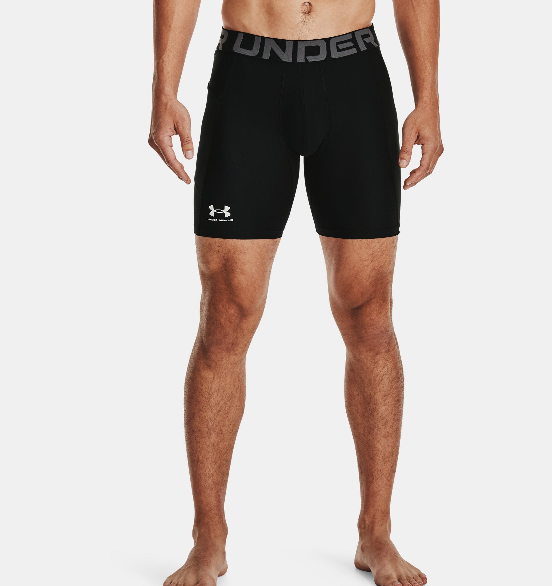 Under Armour Men's Heatgear Armour Compression Shorts Apparel Under Armour Black/White-001 Small Regular