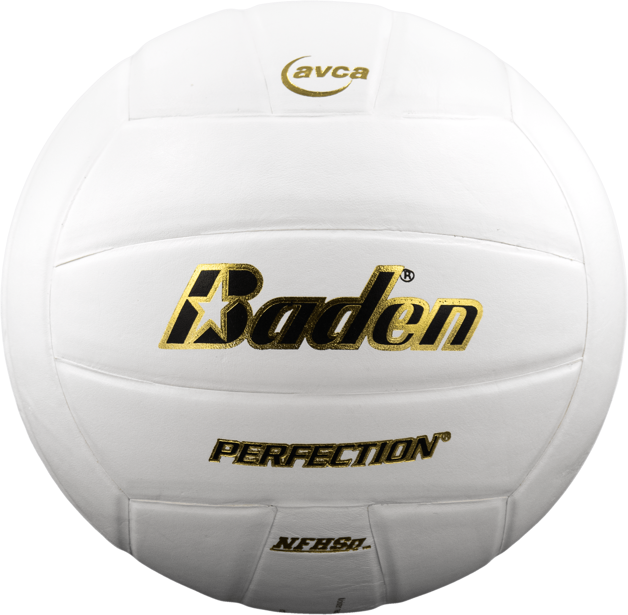 Baden Perfection NFHS Leather Volleyball Equipment Baden White/White