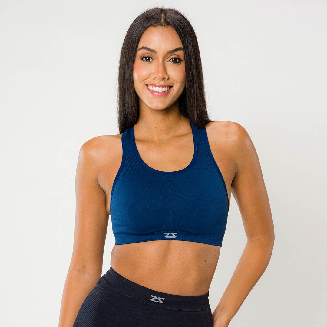 Zensah Seamless Sports Bra Apparel Zensah Navy L/XL 