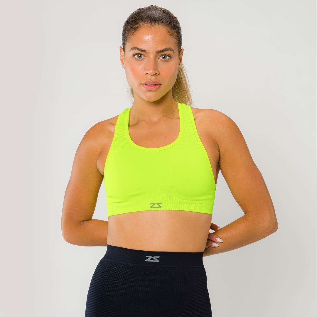 Zensah Seamless Sports Bra Apparel Zensah Neon Yellow S/M