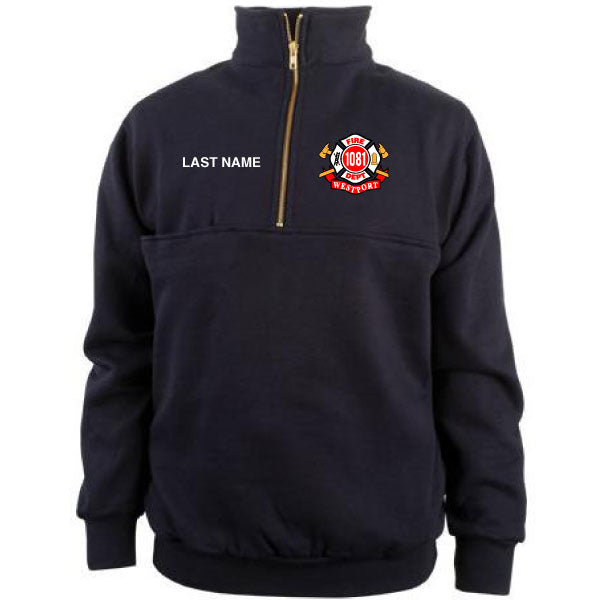 Westport Fire Department 1/4 Zip Job Shirt Logowear Westport Fire Department Adult S