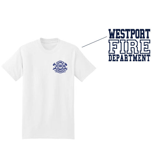 Westport Fire Department Beefy Short Sleeve Cotton Tee Logowear Westport Fire Department White Adult S