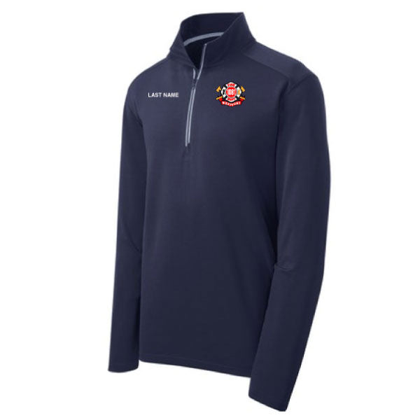 Westport Fire Department Navy Performance 1/4 Zip Logowear Westport Fire Department Mens S  