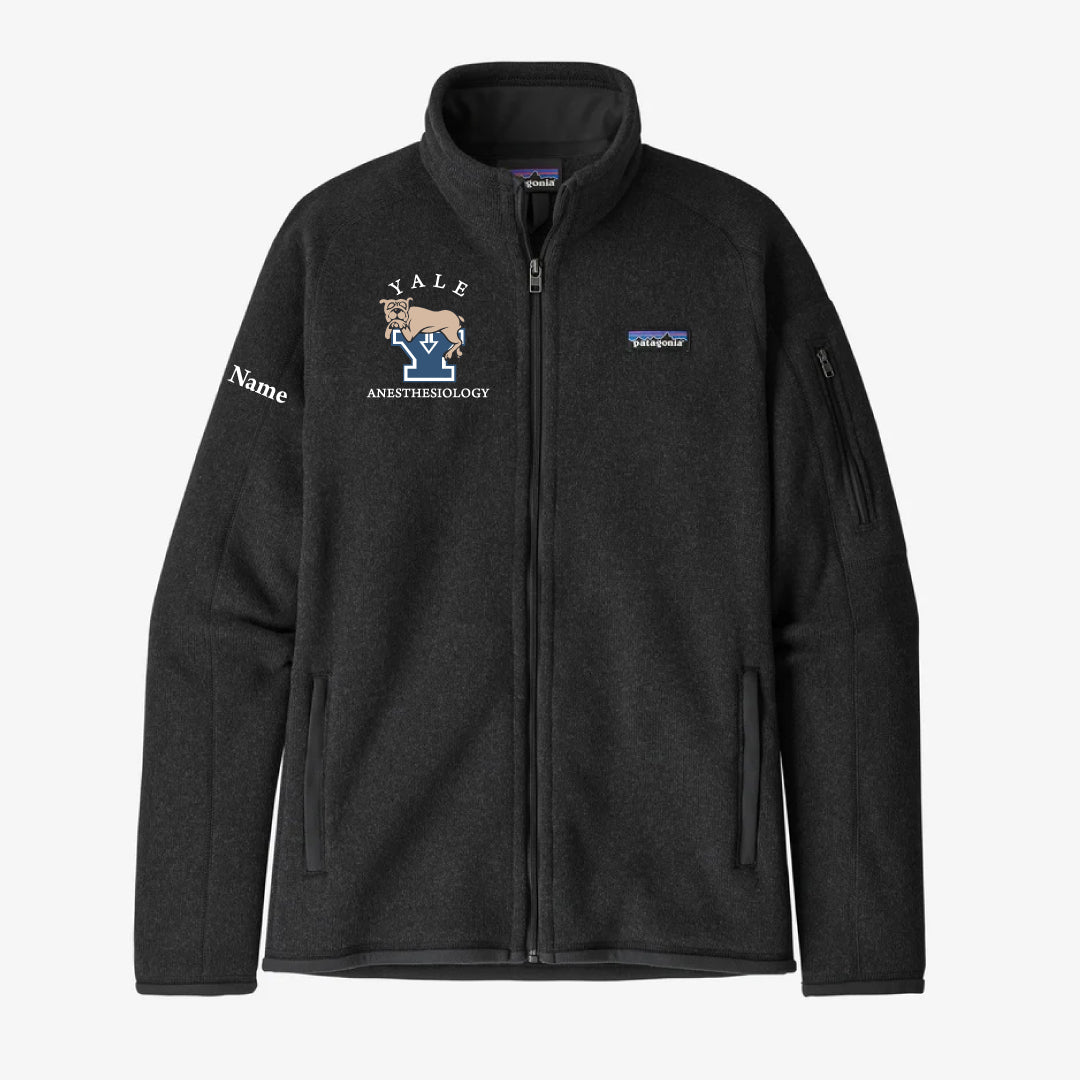 Yale Anesthesiology Ladies Patagonia Better Sweater Full Zip Logowear Yale Anesthesiology Black Ladies XS