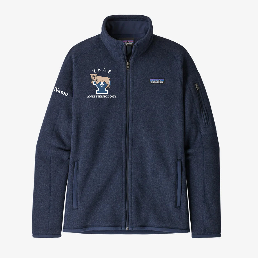 Yale Anesthesiology Ladies Patagonia Better Sweater Full Zip Logowear Yale Anesthesiology Navy Ladies XS
