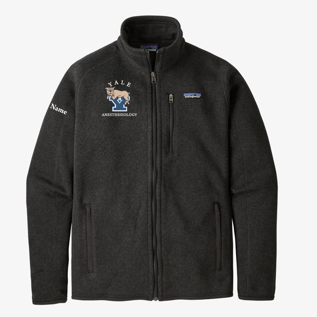 Yale Anesthesiology Mens Patagonia Better Sweater Full Zip Logowear Yale Anesthesiology Black Mens S
