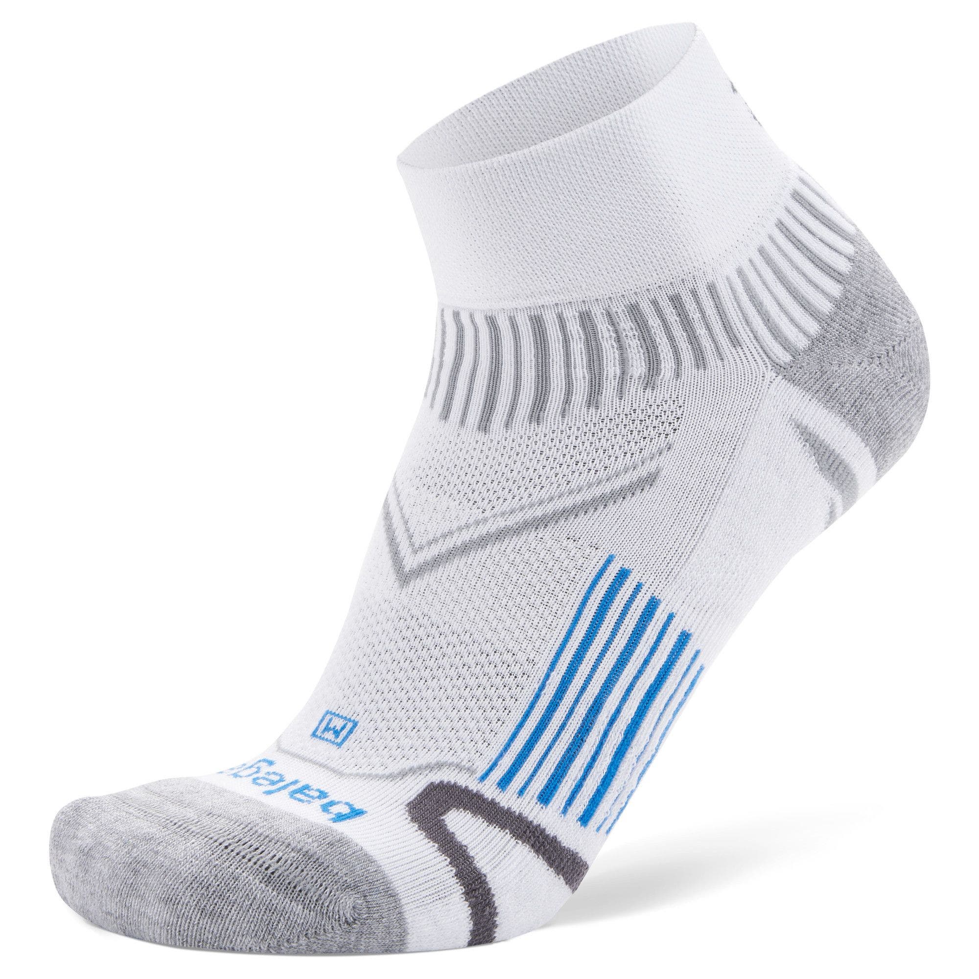 Balega Enduro V-Tech Quarter Apparel Balega Large White/Blue-0200 