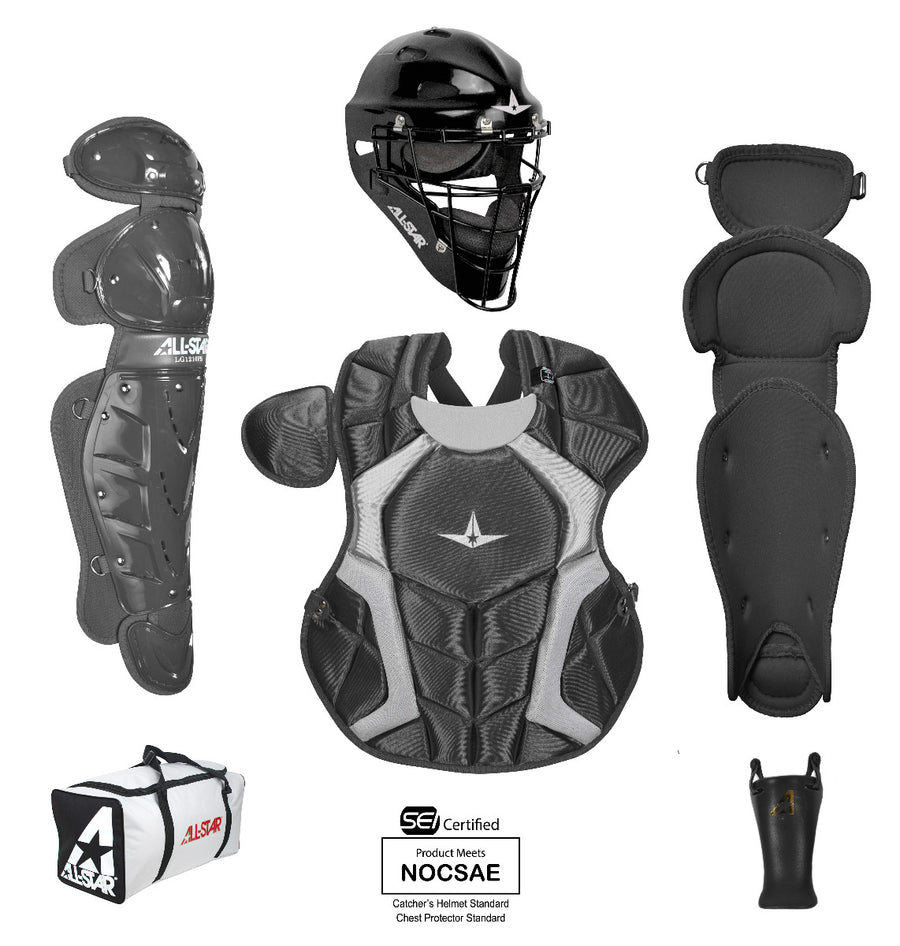 All Star Players Series Catchers Kit Ages 9-12 Equipment All Star Black
