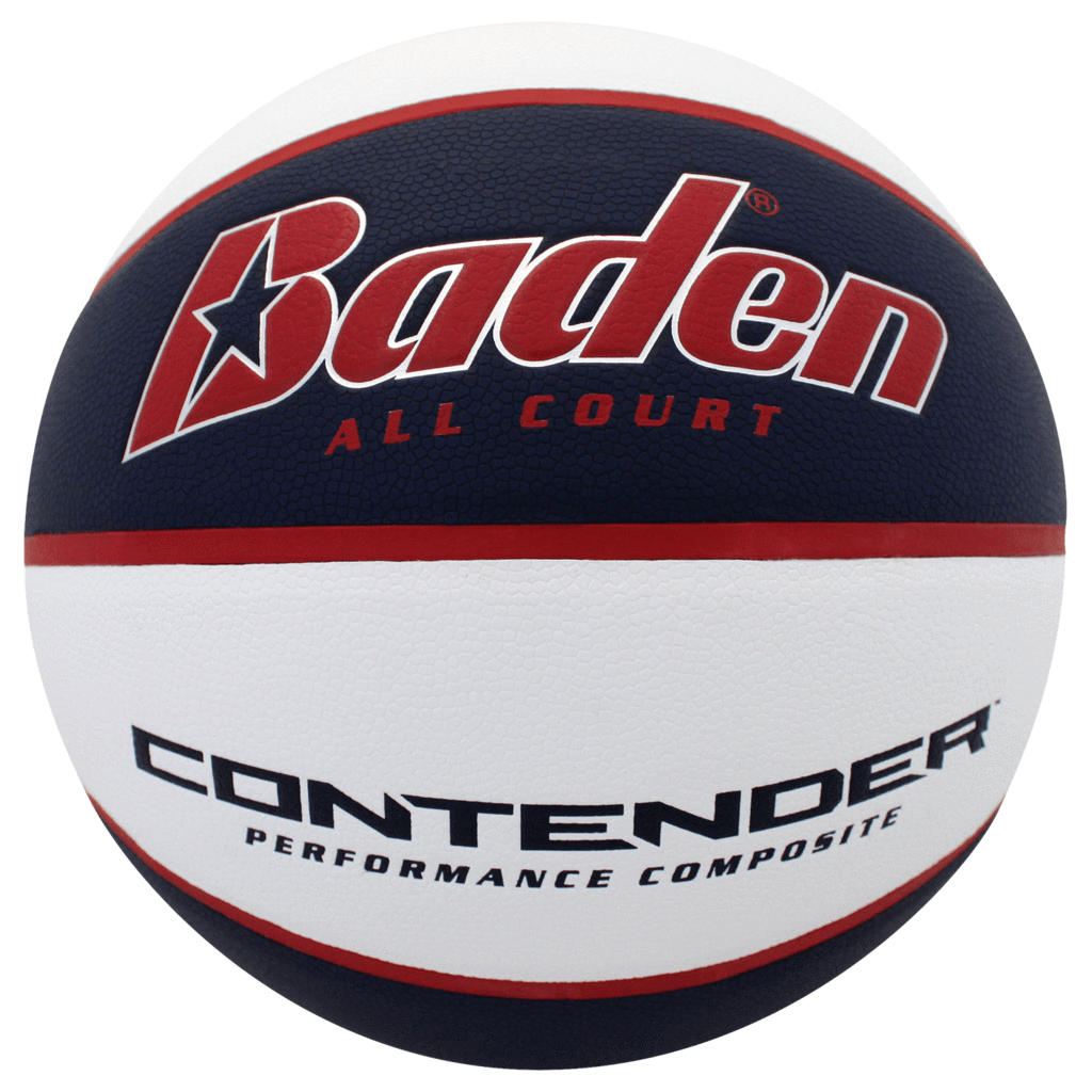 Baden Contender Indoor/Outdoor Basketball Equipment Baden White/Navy/Red 28.5-Intermediate