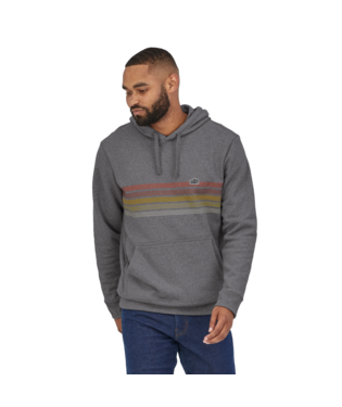 Patagonia Mens Line Logo Ridge Stripe Uprisal Hoody Apparel Patagonia Gravel Heather-GLH Small