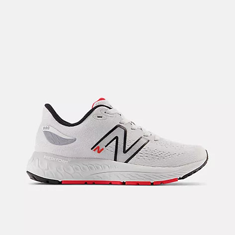 New Balance Kids Fresh Foam X 880V12 Ps Footwear New Balance 12.5 Light Aluminum/True Red-Q Medium
