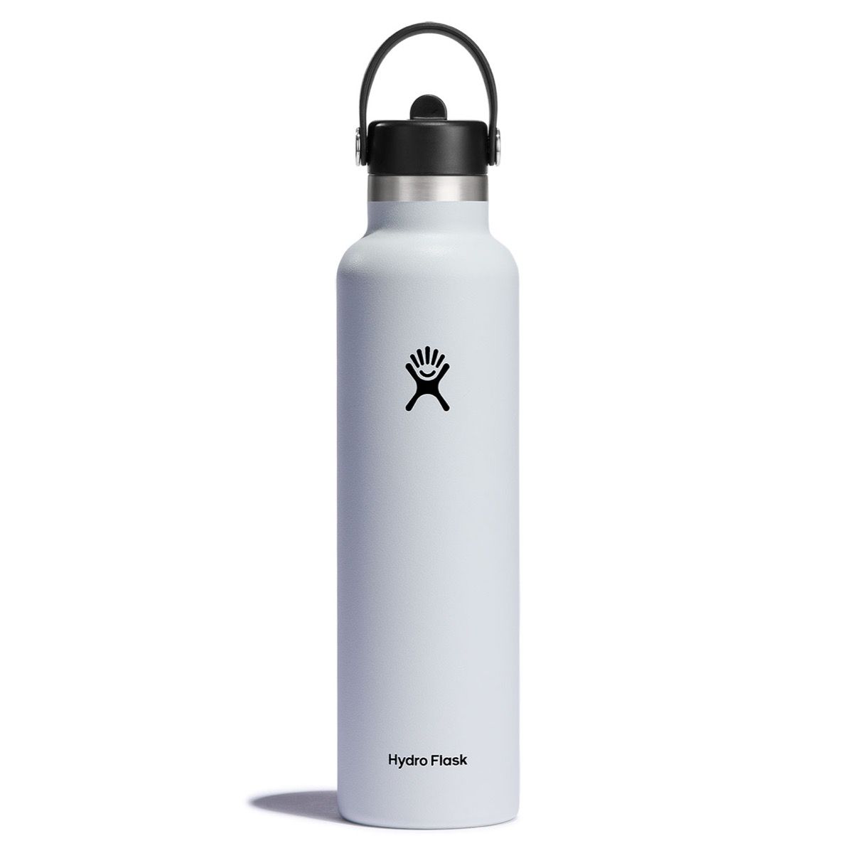 Hydro Flask 24 oz Standard Mouth with Flex Straw Cap Accessories Hydro Flask White