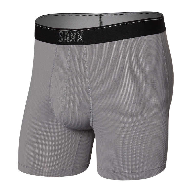 Saxx Mens Quest Boxer Brief Apparel SAXX Dark Charcoal II Small