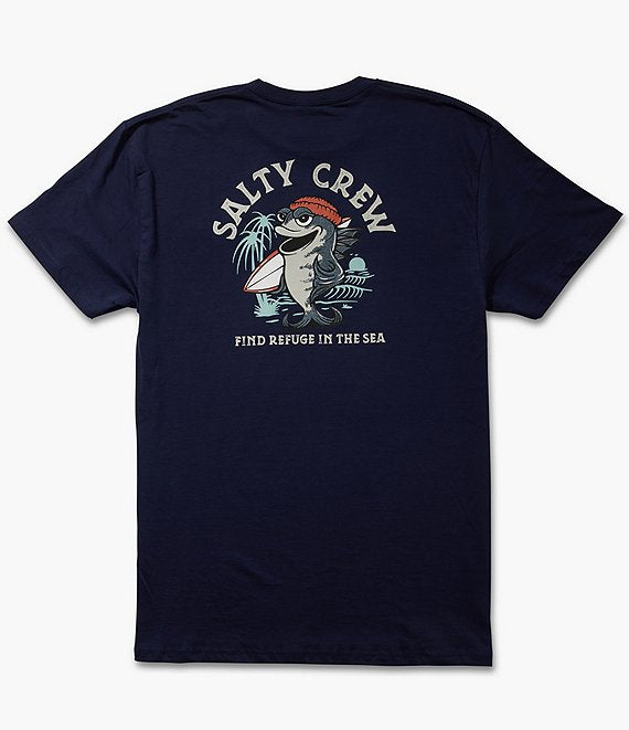 Salty Crew Men's Free Surf Short Sleeve Tee Apparel Salty Crew Navy Small 