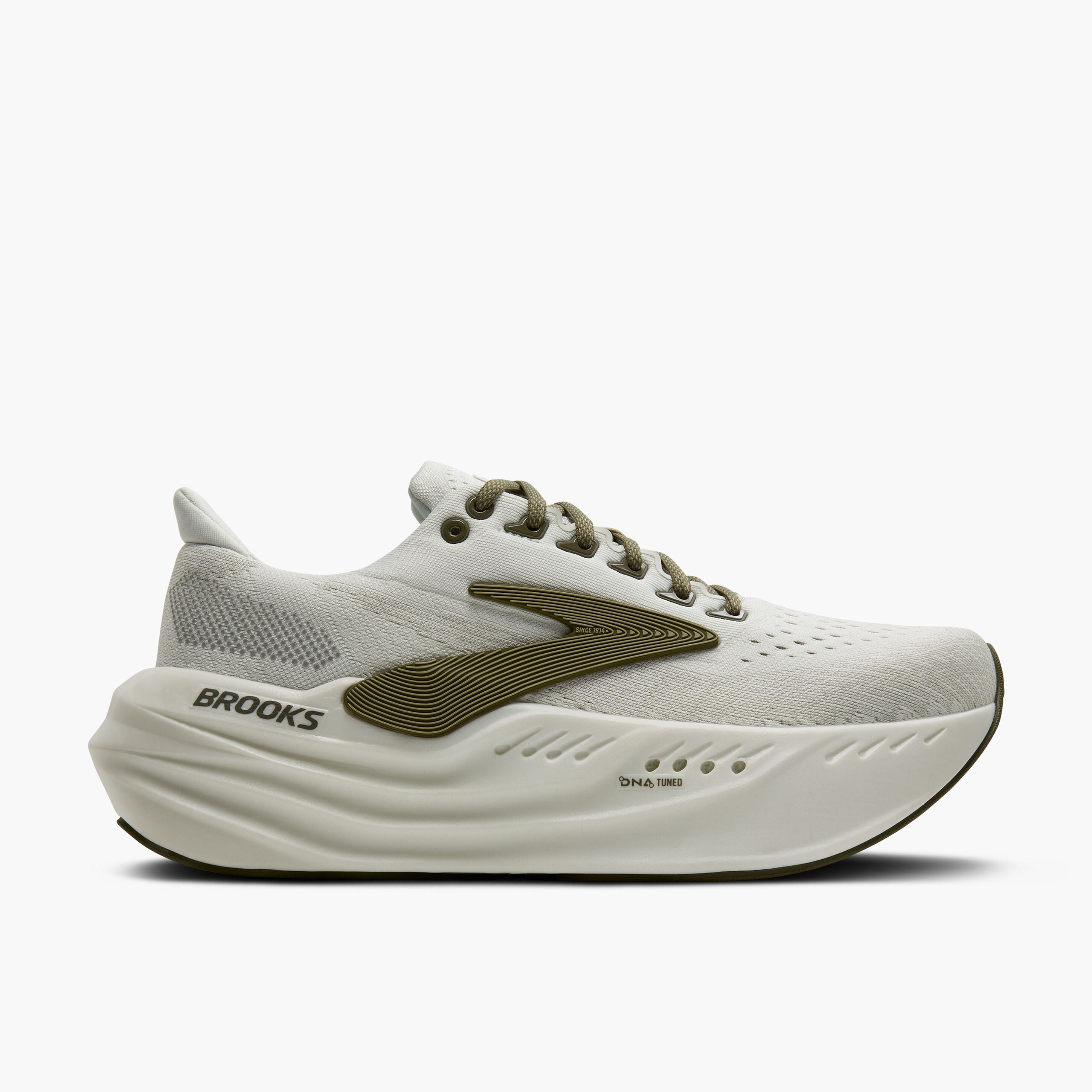 Brooks Men's Glycerin Max Footwear Brooks Grey/Dusty Olive/Tea-158 9 Medium-D