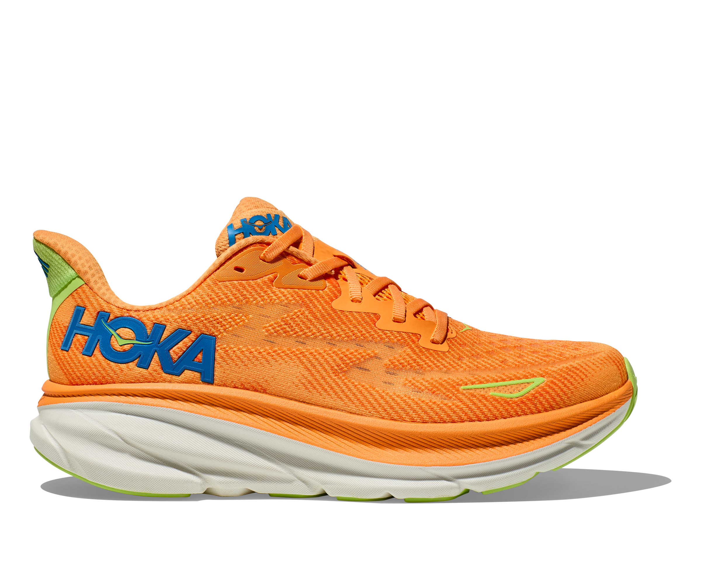 Hoka Men's Clifton 9 Footwear Hoka One One Solar Flare/Lettuce-SLRL 8 Medium-D