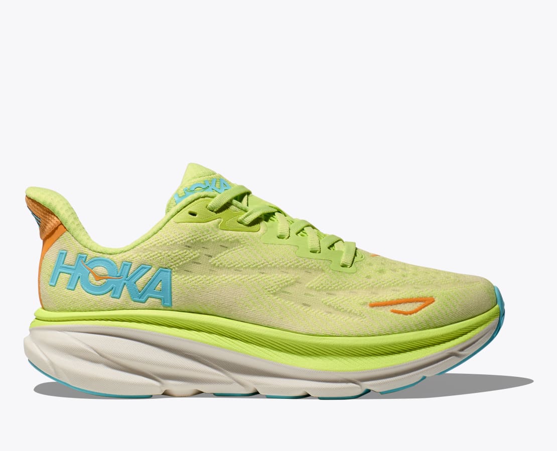 Hoka Women's Clifton 9 Footwear Hoka One One Lettuce/Solar Flare-LCS 6 Medium