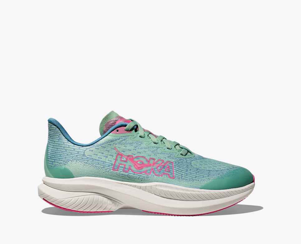 Hoka Kids' Mach 6 Footwear Hoka One One Jadeite/Alpine Blue-JTL 5