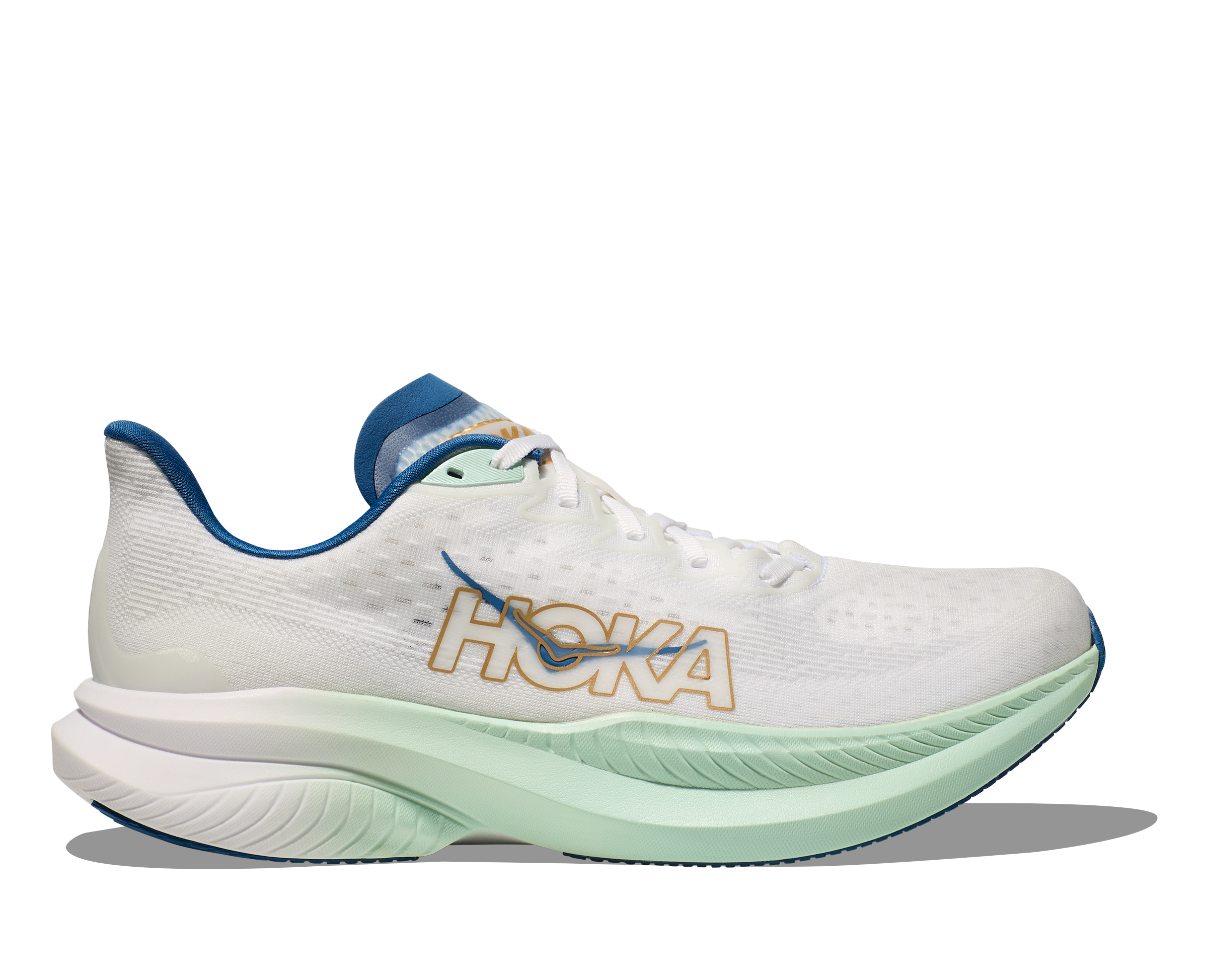 Hoka Men's Mach 6 Footwear Hoka One One Frost/Gold-FTG 9.5 Medium-D