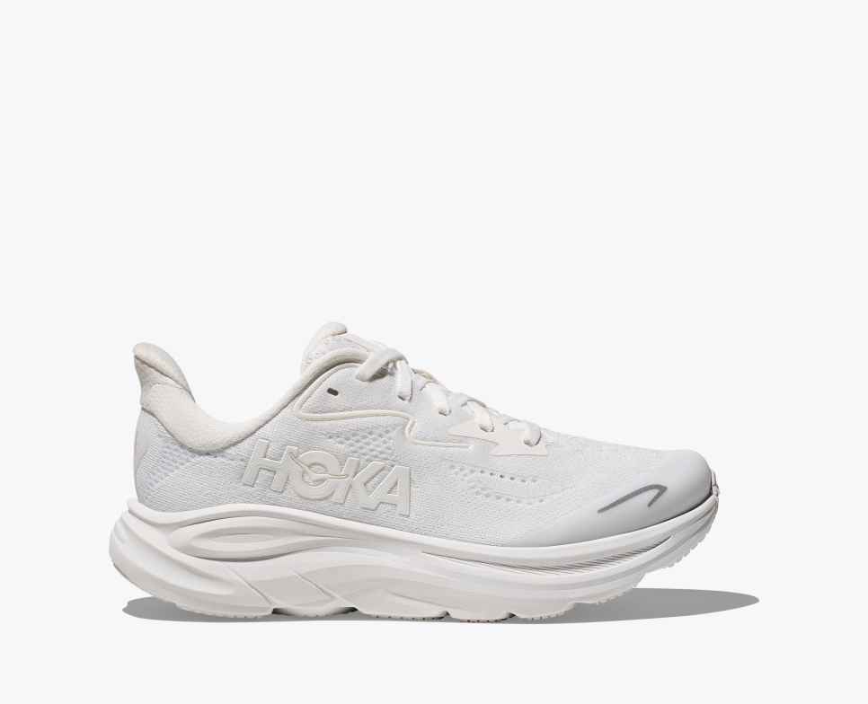 Hoka One One Hoka Kids' Clifton 10 - White/White-WWH / 3.5